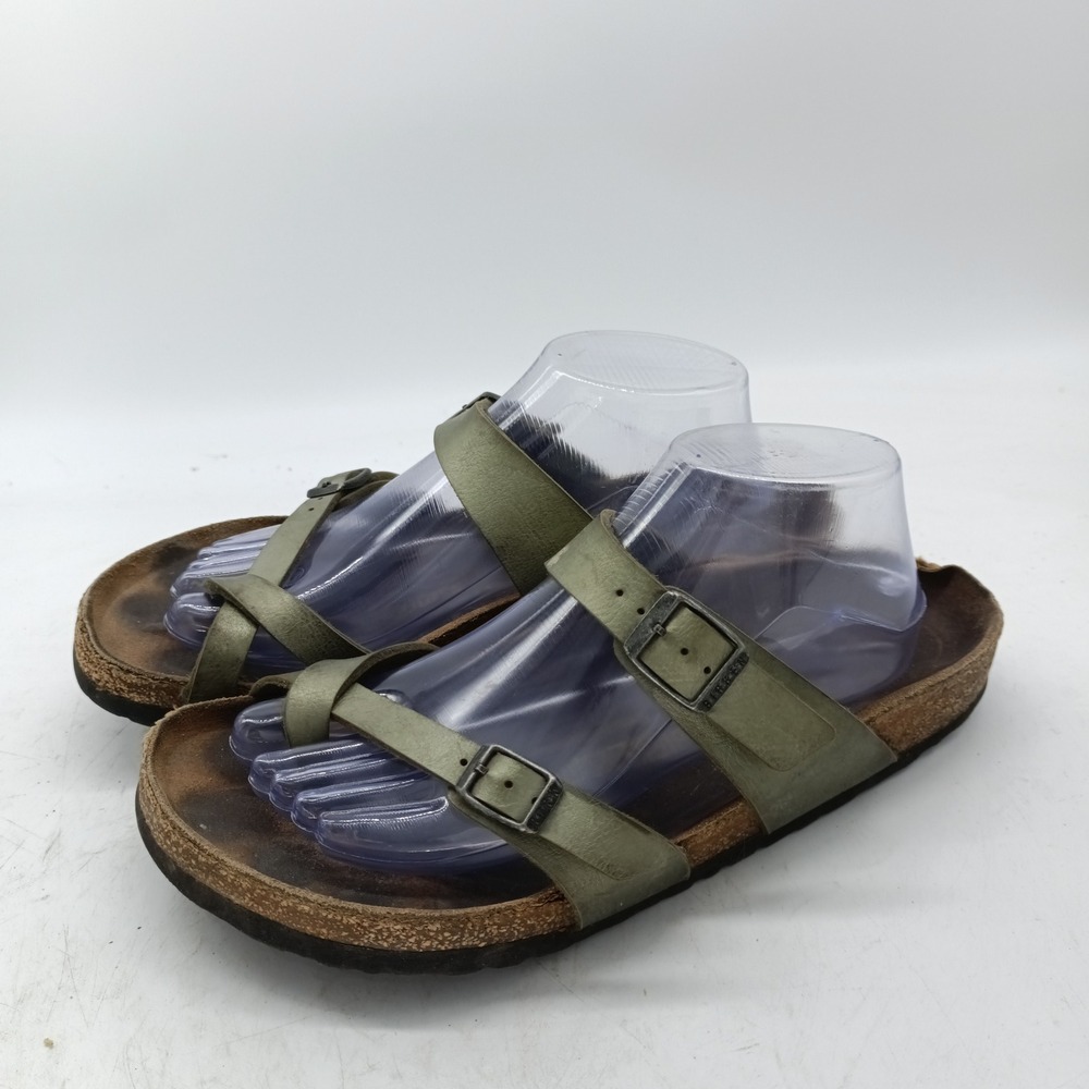 Birkenstock Mayari Olive Green Strappy Toe Loop Sandals Womens 10 Mens 8 bi19